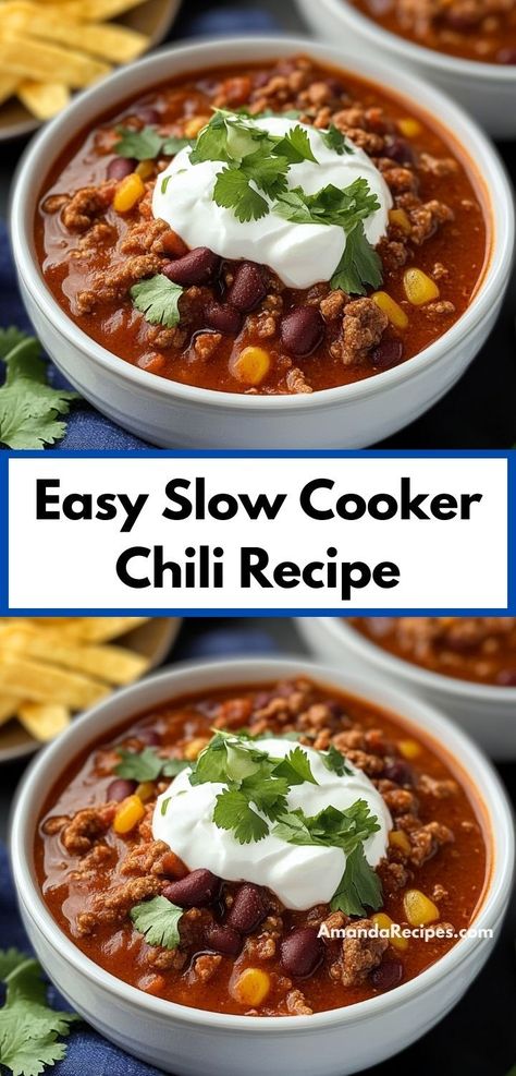 Searching for a chili recipe crockpot? This Easy Slow Cooker Chili is a must-try! It’s an easy chili recipe perfect for slow cooker meals and dinner ideas for two or a cozy dinner for family. Easy Slow Cooker Chili, Slow Cooker Chilli, Crockpot Chili Recipe, Easy Chili Recipe Crockpot, Chilli Con Carne Recipe, Slow Cooker Chili Easy, Con Carne Recipe, Slow Cooker Chili Recipe, Slow Cooker Lentils