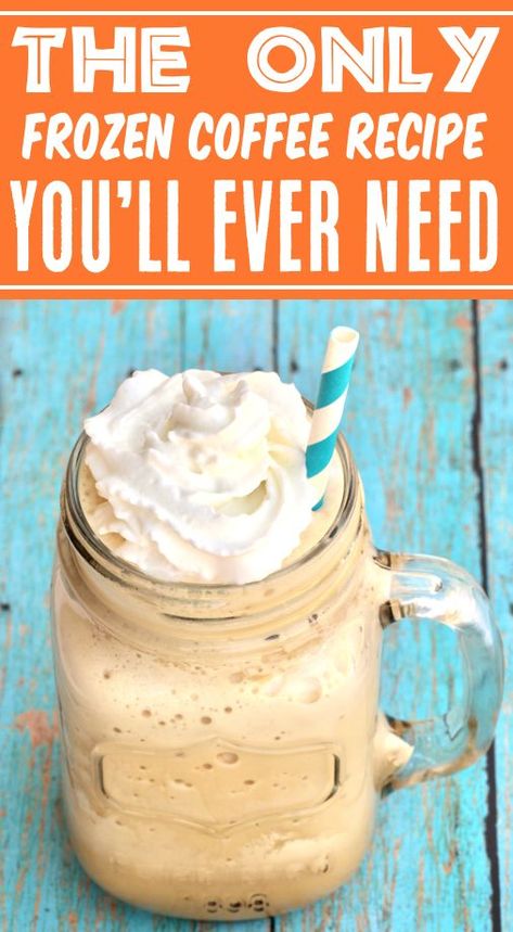 Frozen Coffee Drinks Recipes Frozen Coffee Drinks Recipes, Coffee Drinks Recipes, Frozen Coffee Drinks, Desserts Oreo, Homemade Coffee Drinks, Coffee Smoothie Recipes, Slush Recipes, Homemade Frappuccino, Frappe Recipe