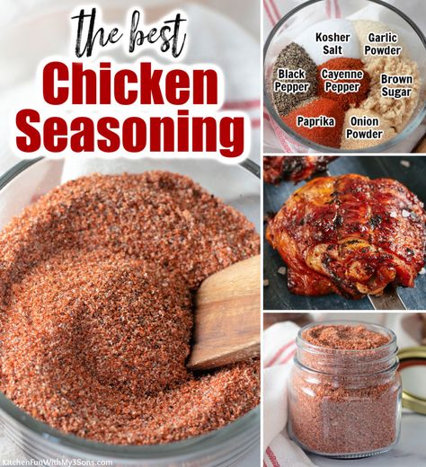 Keep this perfect Chicken Spice Rub on hand to prepare chicken with a delicious kick of flavor. So easy to mix up and keep in a jar, this recipe will be your go-to dry rub for chicken and pork.