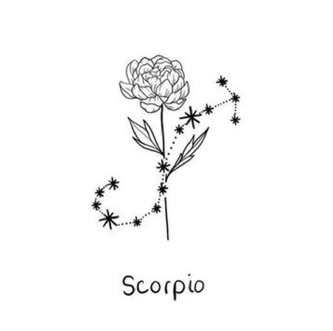 Tattoos Scorpio Zodiac, Scorpion Constellation Tattoo, Scorpio Astrology Tattoo, Tattoos Horoscope, Scorpio Flower Tattoo, Scorpio Tattoo Zodiac, Scorpio Tattoo Ideas, Scorpio Constellation Tattoo, Tattoos Zodiac