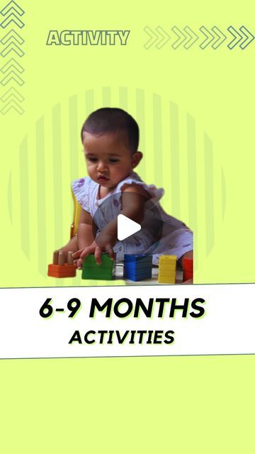 Aahana · Montessori, Baby Activities, & Recipes on Instagram: "Which is your baby’s favorite activity from the list? Here is a list of activities for 6-9-month-old babies that can help your baby entertained and learn using products such as crinkle paper, beads, balls, tape. Find all products links in the bio. These activities will help in fine motor, gross motor, cognitive, sensory, and speech development. Follow @aahana_chopra for activities, recipes, and hacks." Six Month Old Activities, Activity For 6 Month Old Baby, Baby Learning Activities 6-9 Months, Games For One Year Olds, Gross Motor Activities For Babies, Gross Motor Activities For Infants, Activities For 6 Month Old, 6 Months Old Activities, Daycare Office