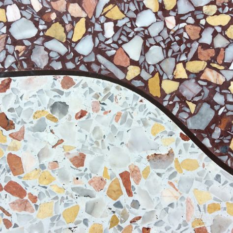 Terrazzo Flooring Outdoor, Terazzo Floor Tiles, Diy Terrazzo Floor, Terrazzo Kitchen Floor, How To Make Terrazzo, Terrazzo Floor Design, Groovy House, Terazzo Floor, Diy Terrazzo