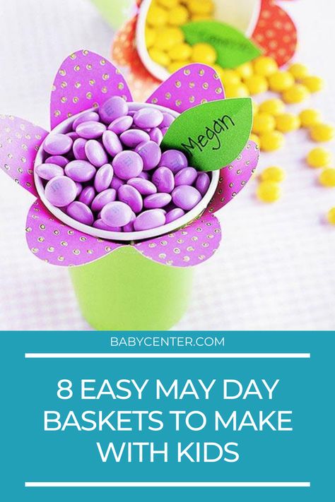 8 easy May Day baskets to make with kids Cheap May Day Baskets, Preschool May Day Baskets, May Day Treats, May Day Baskets For Neighbors, May Day Ideas For Coworkers, May Day Baskets Diy, May Day Party Ideas, May Baskets Ideas For Kids, May Baskets Ideas Simple