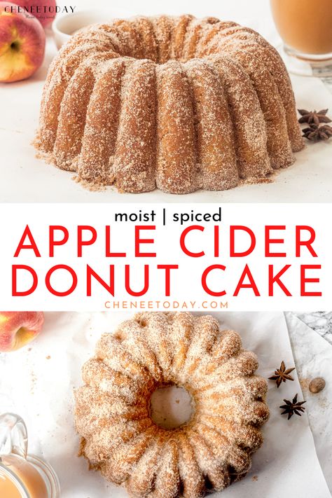 The best of all homemade apple bundt cake recipes! An easy, moist cinnamon spiced apple cider doughnut cake recipe with fresh raw apples, easy cinnamon sugar coating, brown sugar, sour cream, apple cider, Granny Smith apples, and the flavor of fresh apple cider donuts! A simple, old-fashioned apple pound cake recipe for autumn! #applecake #freshapplecake #bundtcake #poundcake #appleciderdonuts #applebundtcake #applecinnamon #cinnamonsugar Apple Cinnamon Donut Cake, Fall Flavor Bundt Cake, Best Ever Bundt Cake Recipes, Easy Breakfast Bundt Cake Recipes, Your Kidding Me Cake, Apple Cider Spice Cake, Apple Spice Bundt Cake Recipes, Autumn Bundt Cake, Bundt Cake Recipes Breakfast