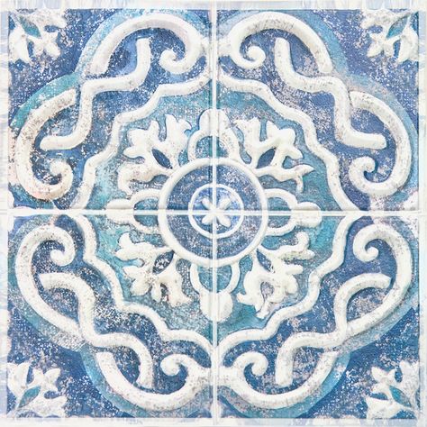 Embossed Tile, Peel Stick Backsplash, Peel And Stick Backsplash, Peel And Stick Floor, Stick Backsplash, Backsplash Tiles, Blue Backdrop, Tile Panels, Peel N Stick Backsplash