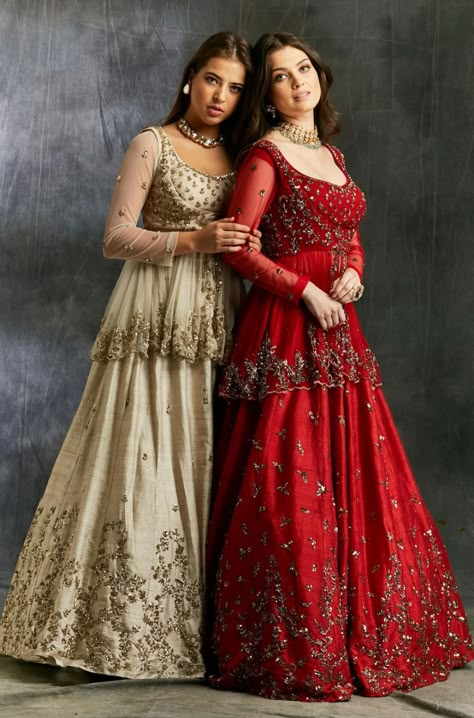 10 Mid-Range Designer Brands For Stylish And Traditional Bridal Wear Sabyasachi Lehenga Cost, Indian Outfits Lehenga, Lehnga Dress, Designer Bridal Lehenga, Bridal Lehenga Red, Red Lehenga, Indian Dresses Traditional, Indian Bridal Dress, Indian Gowns Dresses