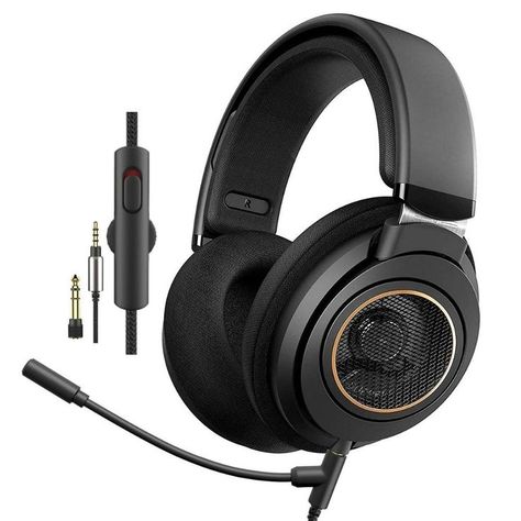 Philips Audio SHP9600MB Wired Headphones with Microphone -Over-Ear Open-Back Headset, 50 mm Neodymium Drivers (SHP9600MB) - Black Natural Geometry, Gaming Microphone, Open Back Headphones, Microphone Studio, Studio Headphones, Computer Headphones, Studio Monitors, Best Headphones, Headphones With Microphone