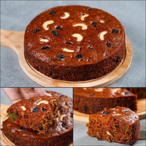 Christmas Special Plum Cake Recipe | Eggless & Without Oven | Easy & Delicious Plum Cake Recipe | Christmas Fruits Cake | Christmas Special Plum Cake Recipe | Eggless & Without Oven | Easy & Delicious Plum Cake Recipe | Christmas Fruits Cake | By N'Oven - Non Veg Plum Cake Photography, Christmas Fruits, Cake Recipe Eggless, Plum Cake Recipe, Fruits Cake, Eggless Cake Recipe, Fruit Cake Christmas, Cake Christmas, Non Veg