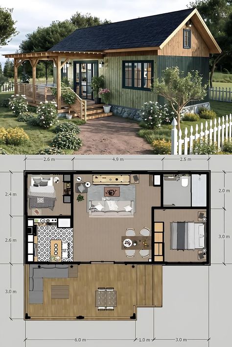 Small House Design Plans Layout Tiny Homes, Tiny House Building Plans, Casitas Guest House Floor Plans, 16x40 Tiny House Floor Plans, Tiny House Floor Plans 2 Bedroom, Tiny Home Design Floor Plans, Small Cottage Layout, Tiny Homes Floor Plans, Best Tiny House Layout