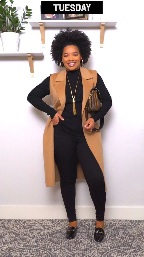 Black Business Women Outfits, Smart Casual Work Outfit Hot Weather, Curvy Office Outfit Work Clothes, Women Fashion Inspiration, Fall Work Outfits For Women Casual 2023, Conference Outfits Black Women, Casual Work Outfits Winter Black Women, Curvy Casual Work Outfit, Office Baddie Outfits Plus Size