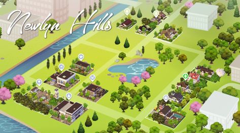 jenba-sims — Maristella Plus (Save File) Maristella Plus is a... Sims 4 Newcrest Save File, Newcrest Sims 4 Ideas Map, Sims4 Worlds, Sims 4 Newcrest Map Layout, Sims 4 Park Layout, Sims 4 Newcrest Map Ideas, Sims Lots, Oasis Springs, Sims Freeplay Houses