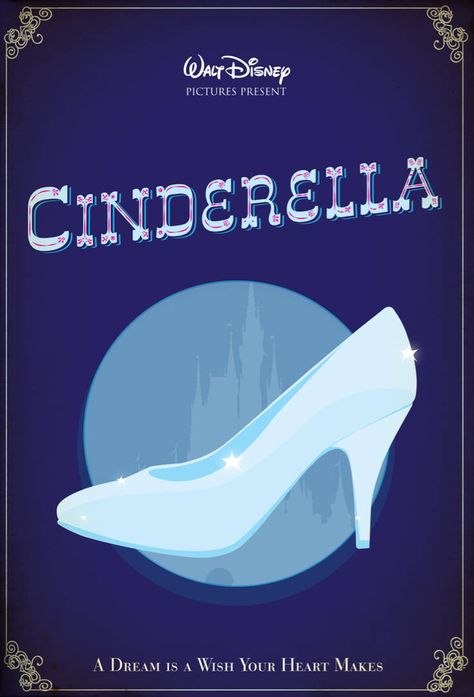 Cinderella by AFineFrenzy Disney Poster, Famous Castles, Disney Posters, Minimal Movie Posters, Walt Disney Pictures, Movie Posters Minimalist, Alternative Movie Posters, Film Posters, Disney Fun