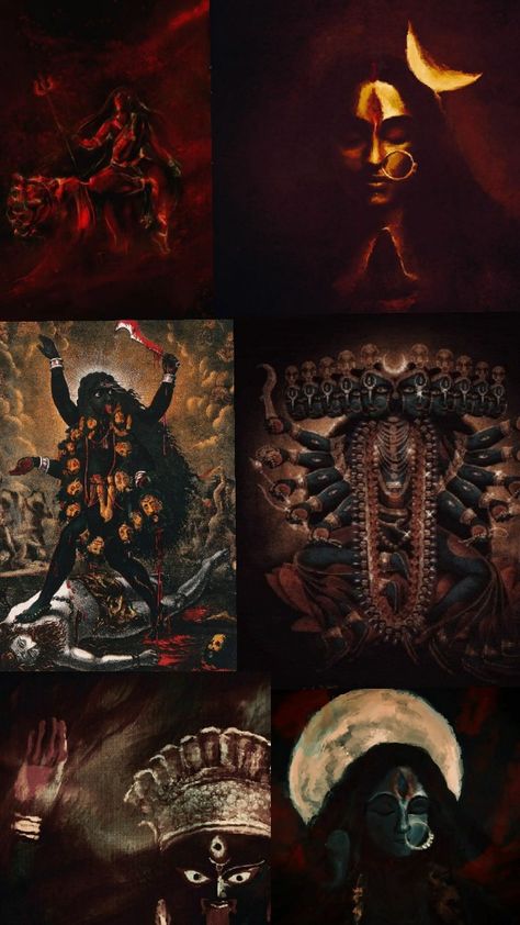 Mantar Wallpaper, Believer Aesthetic, Santan Dharma, Hindu Cosmology, Hindu Aesthetic, Mahakali Maa, Maa Kali Images, Tantra Art, Bengali Art