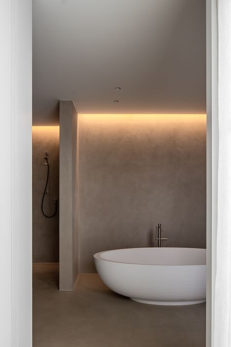 Waregem-PA | Leibal Zen Bathroom Decor, Flanders Belgium, Minimal Bathroom, Zen Bathroom, Shower Lighting, Architectural Lighting Design, Interior Architects, House Bathrooms, Cove Lighting