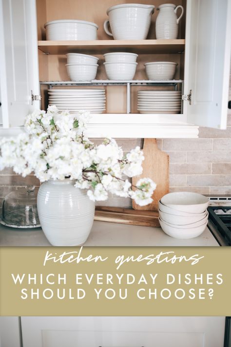 Everyday Dishes : Which set should you choose? | Just Destiny Everyday Dinnerware, Dishware Sets, Stoneware Dinnerware Sets, Everyday Dishes, Pottery Dishes, Easy Family Meals, Best Dishes, Dish Sets, Beautiful Dishes