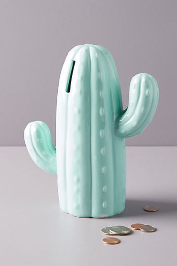 Cactus Bedroom, Girl Nurseries, Concrete Creations, Cactus Decor, Coin Bank, Cute Room Decor, Décor Diy, Boho Home, Clay Pottery