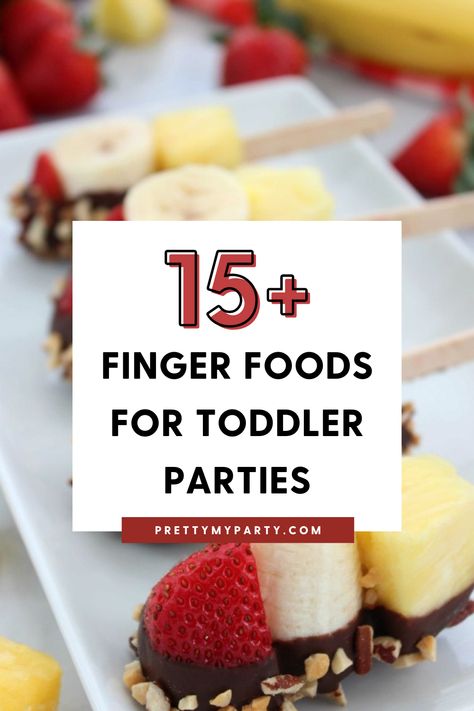 Toddler Birthday Party Finger Foods - Pretty My Party 2nd Birthday Dessert, 2nd Birthday Snacks, Finger Foods 1st Birthday Party, One Year Old Party Food Ideas, Toddler Birthday Dessert Ideas, 1st Birthday Party Snacks, 1st Birthday Dessert Ideas, Toddler Birthday Party Snacks, Two Year Old Birthday Party Food