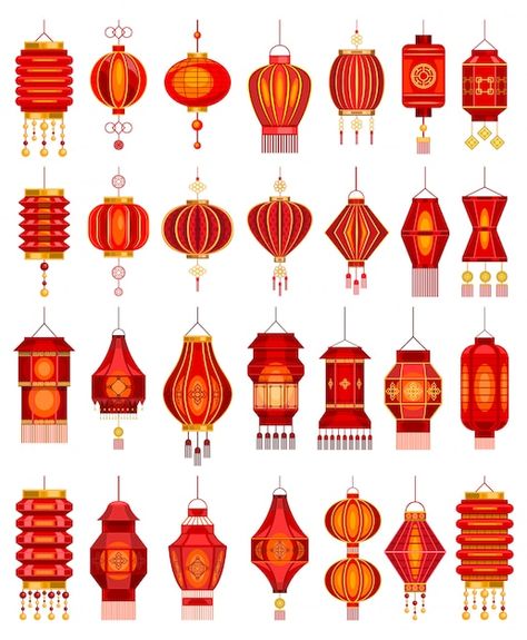 Premium Vector | Chinese lantern cartoon set icon. illustration asian lamp on white background. cartoon set icon chinese lantern. Chinese Lantern Drawing, Lantern Images, Asian Lamp, Chinese Lamps, Lantern Drawing, Chinese Lamp, Lantern Illustration, Asian Lamps, Red Lanterns