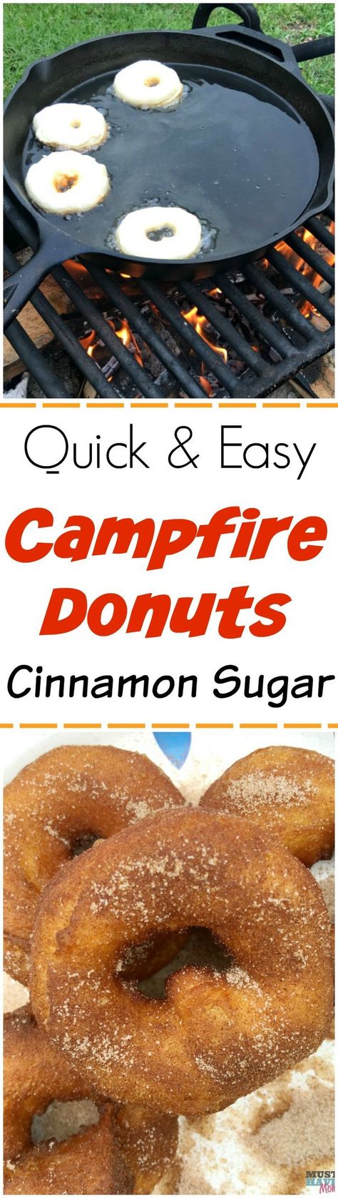 Easy campfire recipes! These campfire donuts are our kids favorite of all our camping recipes! Great camping breakfast or dessert idea. Easy Campfire Recipes, Camping Hacks With Kids, Easy Campfire Meals, Campfire Recipes, Camping Desserts, Grill Outdoor, Camping Breakfast, Campfire Food, Festival Camping