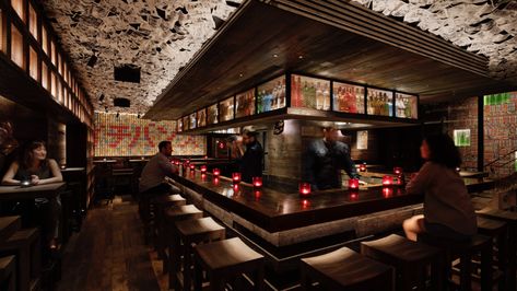 Interior Japanese Style, Japanese Restaurant Interior, Japanese Bar, Reclaimed Flooring, Whisky Bar, Soho London, Soho Nyc, Sushi Bar, Japanese Restaurant