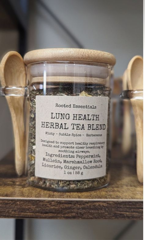 Herbal Products To Sell, Herbal Organization, Lung Support, Mullein Tea, Herbal Store, Herbal Remedies Recipes, Lung Health, Herbal Teas Recipes, Marshmallow Root