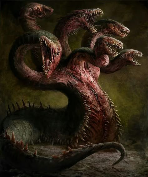 Hydra Monster, Hydra Art, Diablo Immortal, Dnd Monsters, Monster Concept Art, Creature Concept Art, Creature Concept, Monster Art, Horror Art