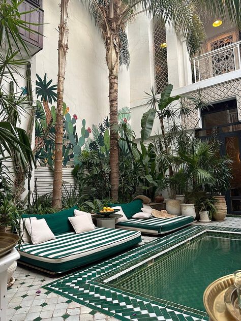 RIAD YASMINE - Updated 2024 Reviews (Marrakech, Morocco) Riad Courtyard, Riad Yasmine, Poolside Aesthetic, Courtyard Architecture, Moroccan Villa, Morocco Hotel, Arab Architecture, Villa Marrakech, Riad Marrakech