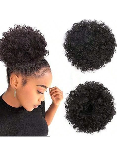 Afro Puff Drawstring Ponytail Extension ForAfrican Women Synthetic Afro Puff Ponytail For Clip On Drawstring Ponytail Bun Multicolor      Hair Buns   Wigs & Accs, size features are:Bust: ,Length: ,Sleeve Length: Hair Buns, Bun Hairstyles, Afro Puff Ponytail, Puff Ponytail, Afro Puffs, Ponytail Bun, Drawstring Ponytail, Afro Puff, Ponytail Extension