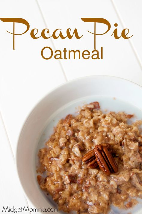 Pecan Pie Oatmeal. Bring on the fall with Pecan Pie Oatmeal. Great for mornings… Pecan Oatmeal, Oatmeal Lace Cookies, Apple Pie Oatmeal, Lace Cookies, Julie Blanner, Homemade Oatmeal, Easy Apple Pie, Warm Breakfast, Oatmeal Bowls