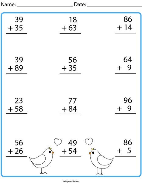 2 Digit Addition With Carry Over, Addition Work Sheets 1st Grades, Addition Subtraction Worksheets Grade 2, Class 1 Addition Worksheet, Math Worksheet Class 1, Carry Over Addition Worksheets, Class Two Math Worksheet, Addition With Carrying Worksheets, Addition Worksheets For Class 1