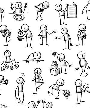 Doodles Stickman, Stickman Doodle, Drawing Ideas Easy Doodles, Poster Sketch, Doodle People, Visual Note Taking, Books Posters, Stick Drawings, 심플한 그림