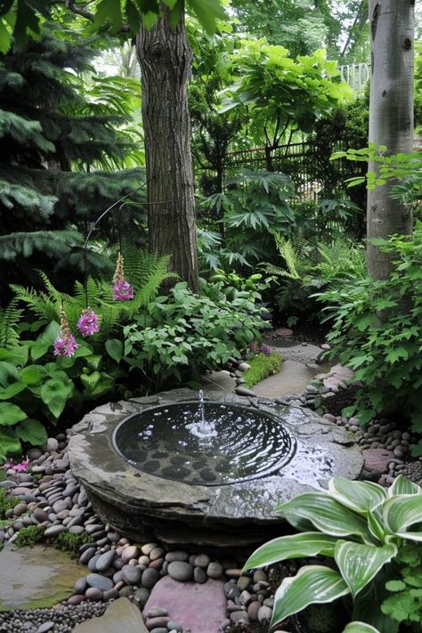 Relaxing Garden, Garden Water Feature, Small Pond, Garden Waterfall, Tiny Garden, Small Garden Ideas, Water Features In The Garden, Have Inspiration, Forest Garden