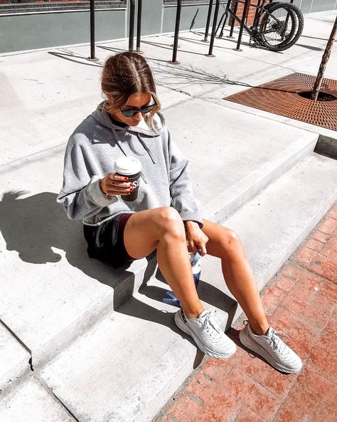 Pick up coffee ✓ HOKA shoes ✓ Morning walk = Epic (christinedonaldson__) Hoka Shoes Woman, White Sneakers Outfit, Keds Style, Hoka Shoes, Disneyland Outfits, Morning Walk, Hoka One One, Women Encouragement, Sneakers Outfit