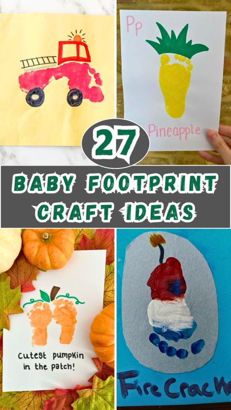 Red Infant Crafts, Infant Handprint Crafts, August Baby Crafts, Feet Crafts For Infants, Sibling Footprint Art, Fall Baby Handprint Crafts, Fall Craft For Baby, Fall Footprint Art For Toddlers, Fall Hand And Foot Print Crafts