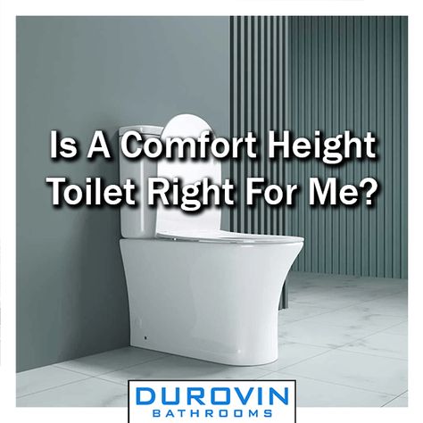 Comfort height toilets could be perfect for your home or office. It's in the name, they're extremely comfortable for most people. However, for some people, regular height toilets are actually better. To find out which you are, check out our latest article all about comfort height toilets. #plumbing #comfort #toilet #home #comfortheighttoilet #bathroom Toilet Height, Bathroom Retreat, Diy Garden Projects, Toilets, Toilet Seat, Garden Projects, Some People, Toilet Paper, Join Us