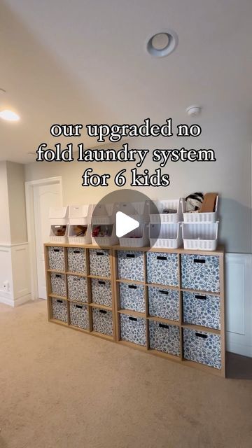 Ryan Kay Fisch on Instagram: "our kids are getting older and were wanting a bit more organization to their clothes after 2 years of only putting them in a single large laundry basket! this is what we came up with!

No fold laundry, laundry hacks, kids laundry, kids clothes organization, save time as a mom" Clean Laundry Organization, No Fold Laundry System Kids, No Fold Laundry System, Family Laundry System, Kids Laundry Organization, Laundry Organization Ideas, Laundry Folding, Fold Laundry, Kids Clothes Organization