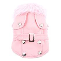 Check this out at Amazon Puppy Jacket, Dog Winter Coat, Small Dog Clothes, Fur Collar Coat, Collar Coat, Pet Fashion, Small Puppies, Winter Dog, Collared Coat