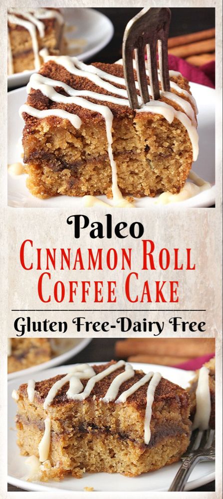 Paleo Cinnamon Roll Coffee Cake - Real Food with Jessica Paleo Coffee Cake, Cofee Cake, Cinnamon Roll Coffee, Paleo Brunch, Paleo Cakes, Gluten Free Coffee Cake, Gf Treats, Paleo Breads, Breakfast Baking