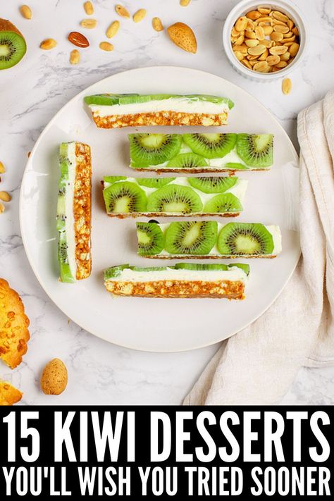 Ways To Eat Kiwi, Kiwi Bread Recipes, Recipe With Kiwi, Dessert With Kiwi, Recipes With Kiwi Fruit, Canning Kiwi Fruit, Recipes Using Kiwi, Healthy Kiwi Recipes, Kiwi Berries Recipes