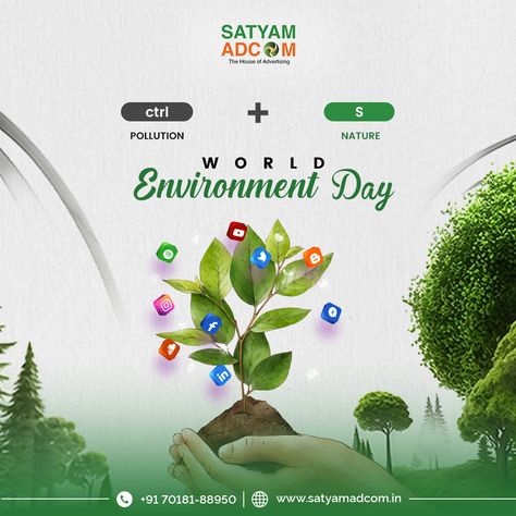 Protecting the environment🌳🎋 is not just a moral obligation, it's an insurance policy 🫶🏻for our future. Let's celebrate World Environment Day🌍. Call On☎️ - 7018188950 Visit On📍-https://satyamadcom.in Or DM💌 for more information . . . . . . . . #satyamadcom #WorldEnvironmentDay #environment #marketing #healthyliving #health #GreenWorldisMyLife #atmosphere #worldhealth World Environment Day, Environment Day, Insurance Policy, Our Future, Canva Design, Let's Celebrate, The Environment, Lets Celebrate, Public Relations