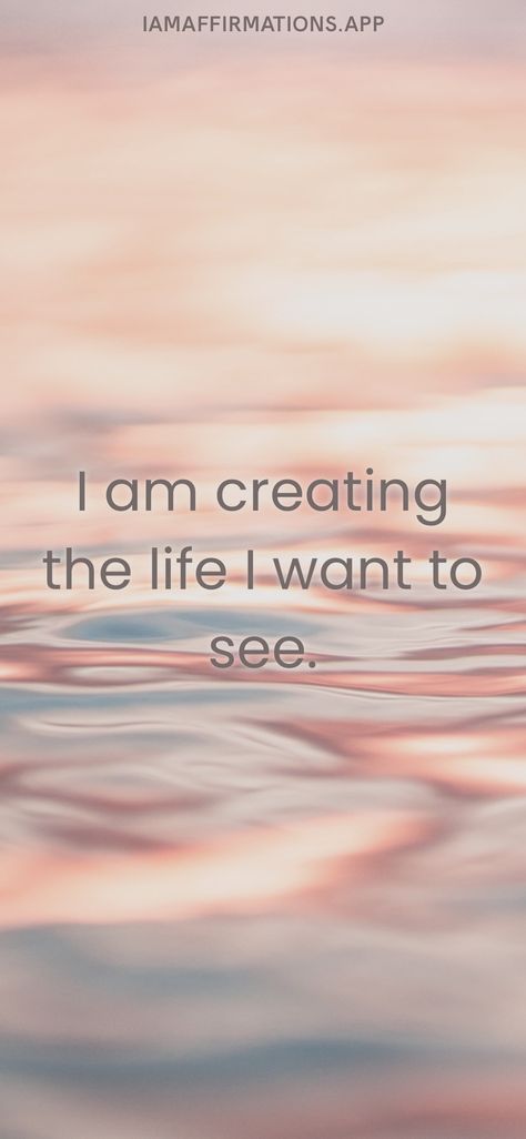 I am creating the life I want to see. From the I am app: https://iamaffirmations.app Gratitude Quotes, I Am A Creator, The Life I Want, Life I Want, Spirit Guide, Verses Quotes, Abraham Hicks, 2024 Vision, Spirit Guides