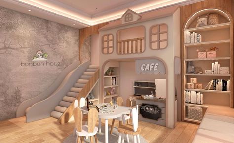 Playroom With Playhouse, Mansion Playroom, Kids Room Play Area, Playroom Bloxburg, Bloxburg Playroom, Bloxburg Playroom Ideas, Huge Playroom, Indoor Playground Ideas, Playroom Aesthetic