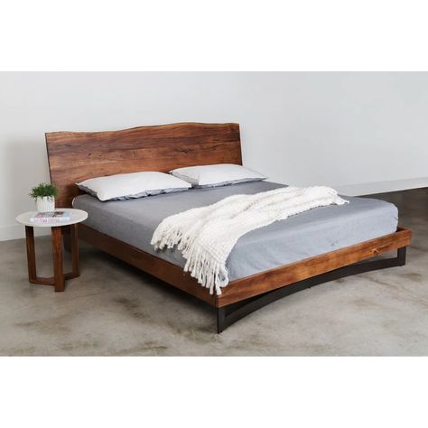 Shop Bent King Bed Smoked at Burke Decor today. Quick ship and free shipping available for select items in the US. International shipping available. Live Edge Headboard, Live Edge Bed, Lit King Size, King Platform Bed, Queen Platform Bed, King Bed Frame, Wood Bed Frame, Wooden Bed Frames, Wood Rustic