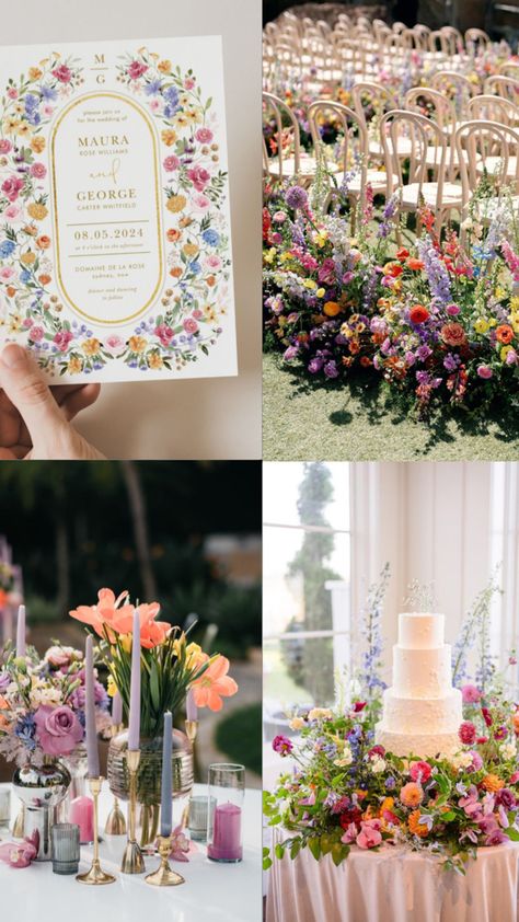 Bright Wedding Theme, Colorful Wedding Decor, Bold Wedding Colors, Wedding Floral Arch, Wildflower Wedding Theme, Vibrant Wedding, Decor Eclectic, Festive Wedding, Outdoor Wedding Inspiration