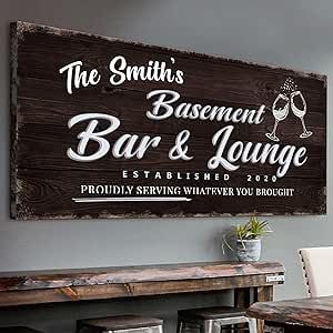 [Sponsored] [Sponsored] 18 Great Home Bar Ideas Small Corner Man Cave Insights You'll Be Surprised By This Season #Homebarideassmallcornermancave #homebarideassmallcornerbasement Man Cave Kitchen, Rustic Basement Bar, Lounge Sign, Cave Kitchen, Bar And Lounge, Custom Bar Signs, Rustic Basement, Personalized Bar Signs, Rustic Bar