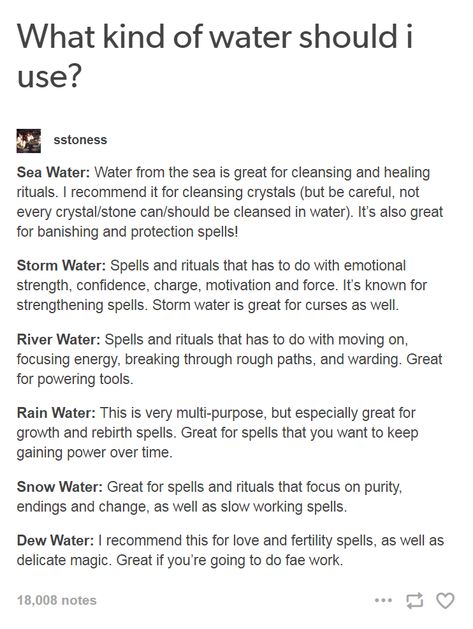 Rain Water Uses Witch, Snow Water Witchcraft, Water Spells, Witchcraft Tips, Healing Rituals, Witch Things, Storm Water, Witch Board, Water Rain