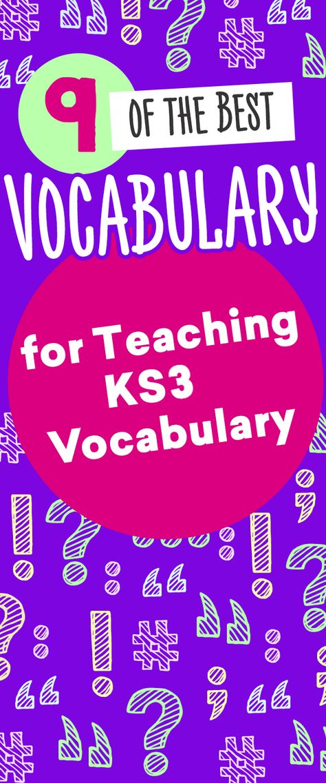 8 of the Best Vocabulary Teaching Resources for KS3 English Numeracy Vocabulary, Vocabulary Teaching Strategies, Expanding Vocabulary Activities, Math Vocabulary Activities, Ks3 English, Vocabulary Choice Board, Key Stage 3, Eden Park, Secondary English