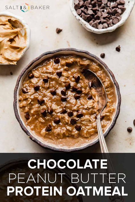 Oatmeal Protein Recipes Breakfast, Vanilla Protein Oatmeal Recipes, Oatmeal With Protein Shake, Pb Chocolate Oatmeal, Pb2 Oatmeal Recipes, Chocolate Protein Oatmeal Recipes, Chocolate Peanut Butter Protein Overnight Oats, Peanut Butter Oatmeal Protein Shake, Chocolate Protein Powder Oatmeal