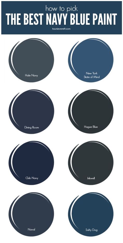 Bathroom Wallpaper Navy, Navy Paint Colors, Navy Blue Paint Colors, Navy Blue Bedrooms, Navy Blue Paint, Dark Blue Paint, Blue Accent Walls, Navy Paint, Navy Walls