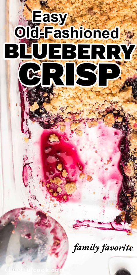 Blueberry Crisp Recipe With Pie Filling, Frozen Blueberry Crisp, Blueberry Crisp With Pie Filling, Blueberry Deserts Easy, Blueberry Crisp Recipe Easy, Blueberry Crisp With Frozen Blueberries, Blueberry Cobbler Recipes Easy, Blueberry Crunch Recipe, Easy Blueberry Dessert